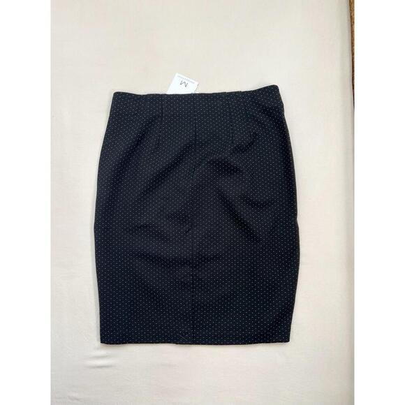 M MAGASCHONI Skirt Womens Size L Black White Knit Pencil Classic Pull On - Picture 4 of 12